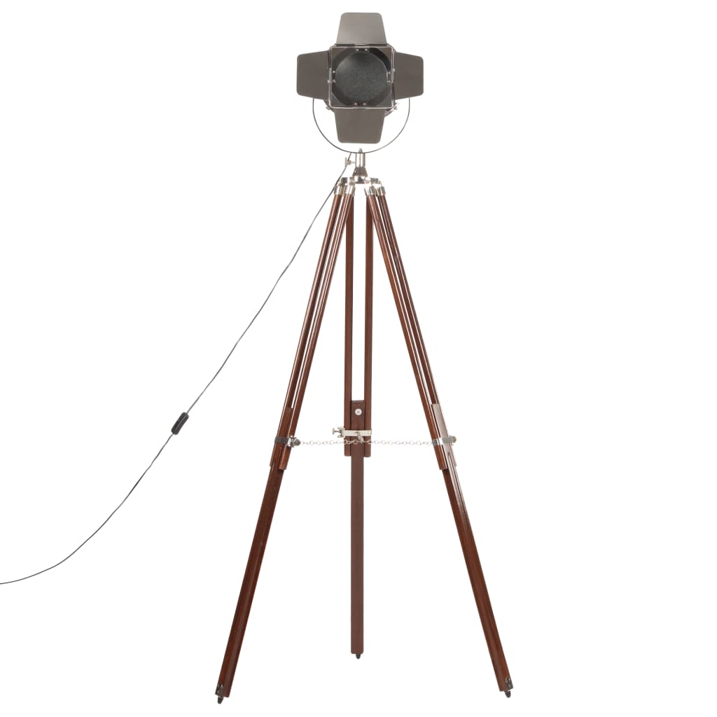 gulvlampe med trefod 180 cm massivt mangotræ