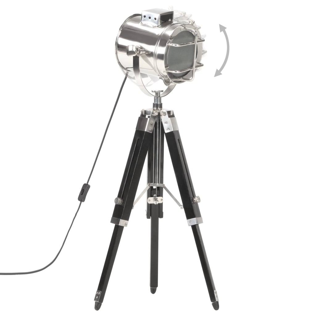gulvlampe med trefod 69 cm massivt mangotræ sort