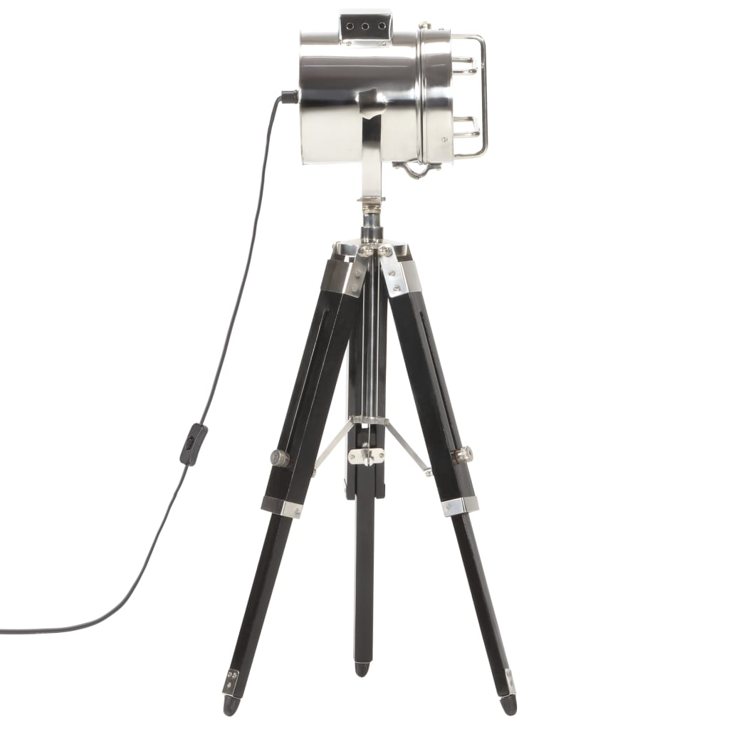 gulvlampe med trefod 69 cm massivt mangotræ sort