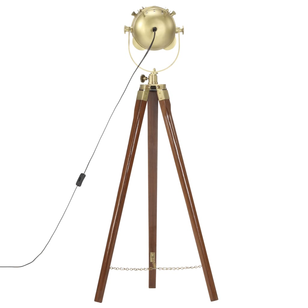 gulvlampe med trefod 97 cm massivt mangotræ