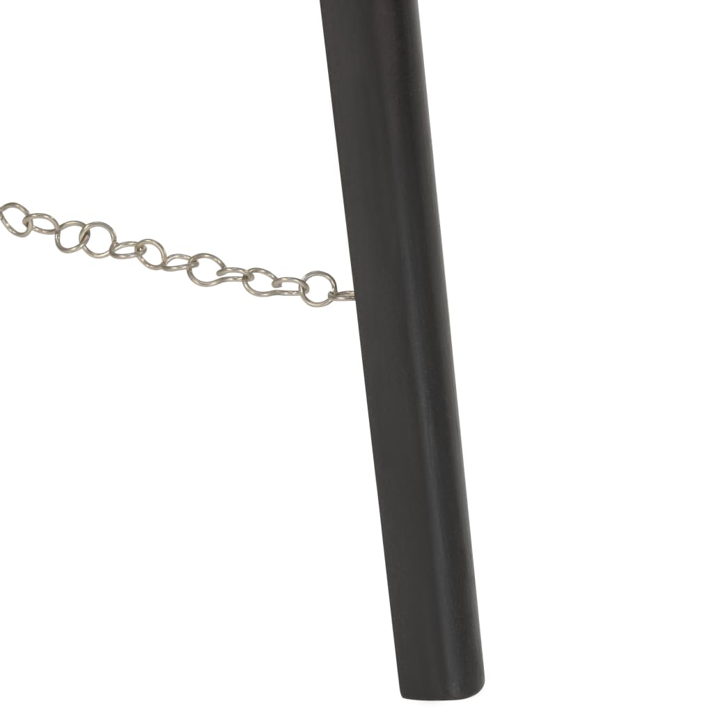 gulvlampe med trefod 97 cm massivt mangotræ sort