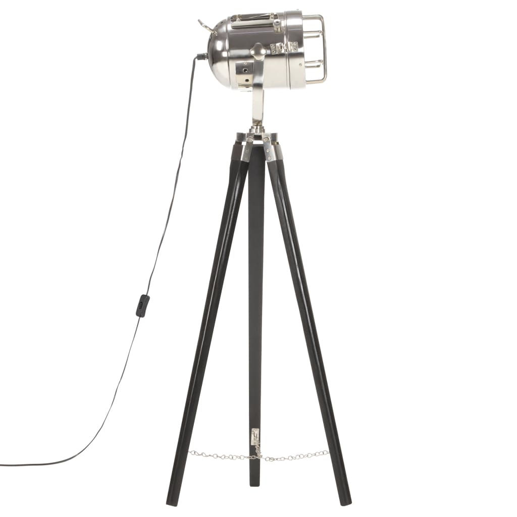 gulvlampe med trefod 97 cm massivt mangotræ sort