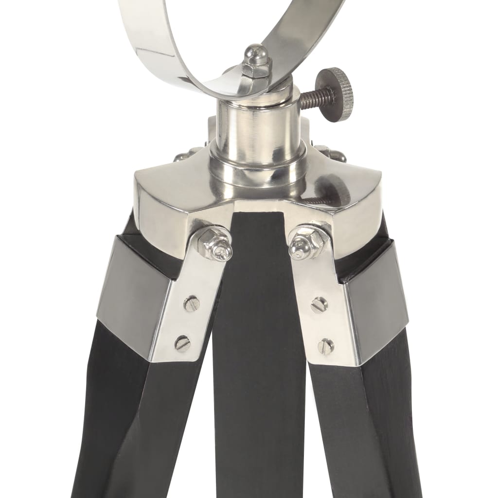 gulvlampe med trefod 97 cm massivt mangotræ sort