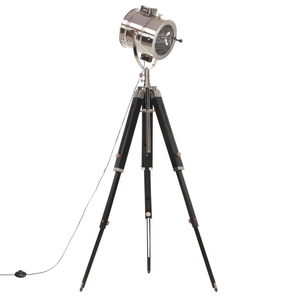 gulvlampe med trefod 165 cm massivt mangotræ