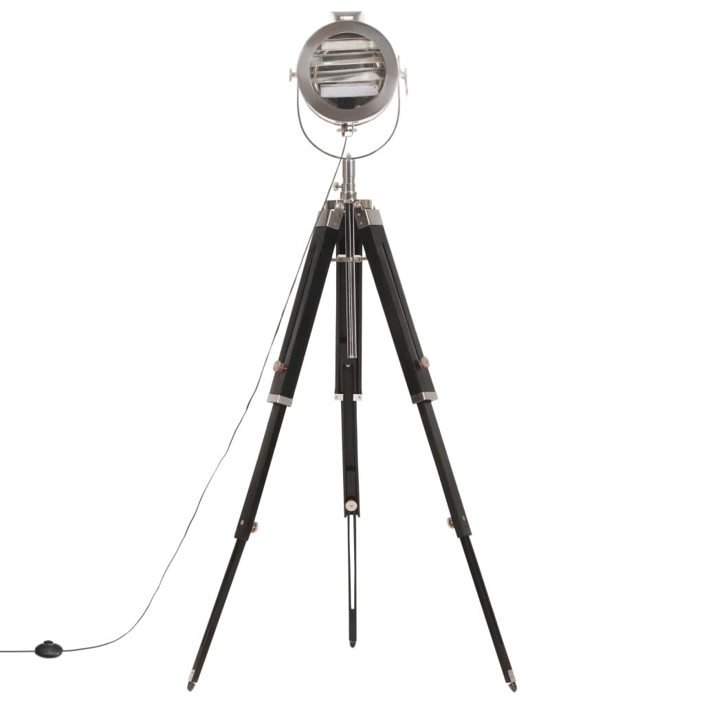 gulvlampe med trefod 165 cm massivt mangotræ