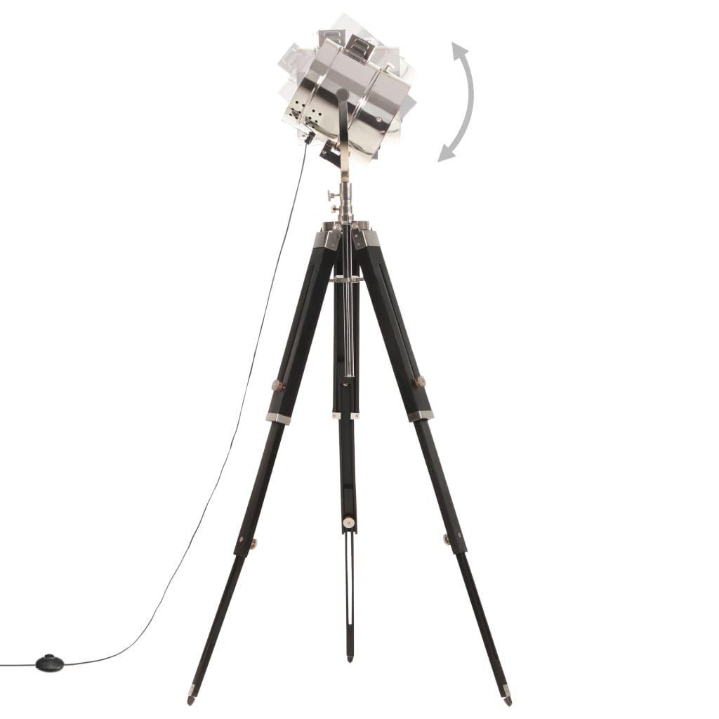 gulvlampe med trefod 165 cm massivt mangotræ