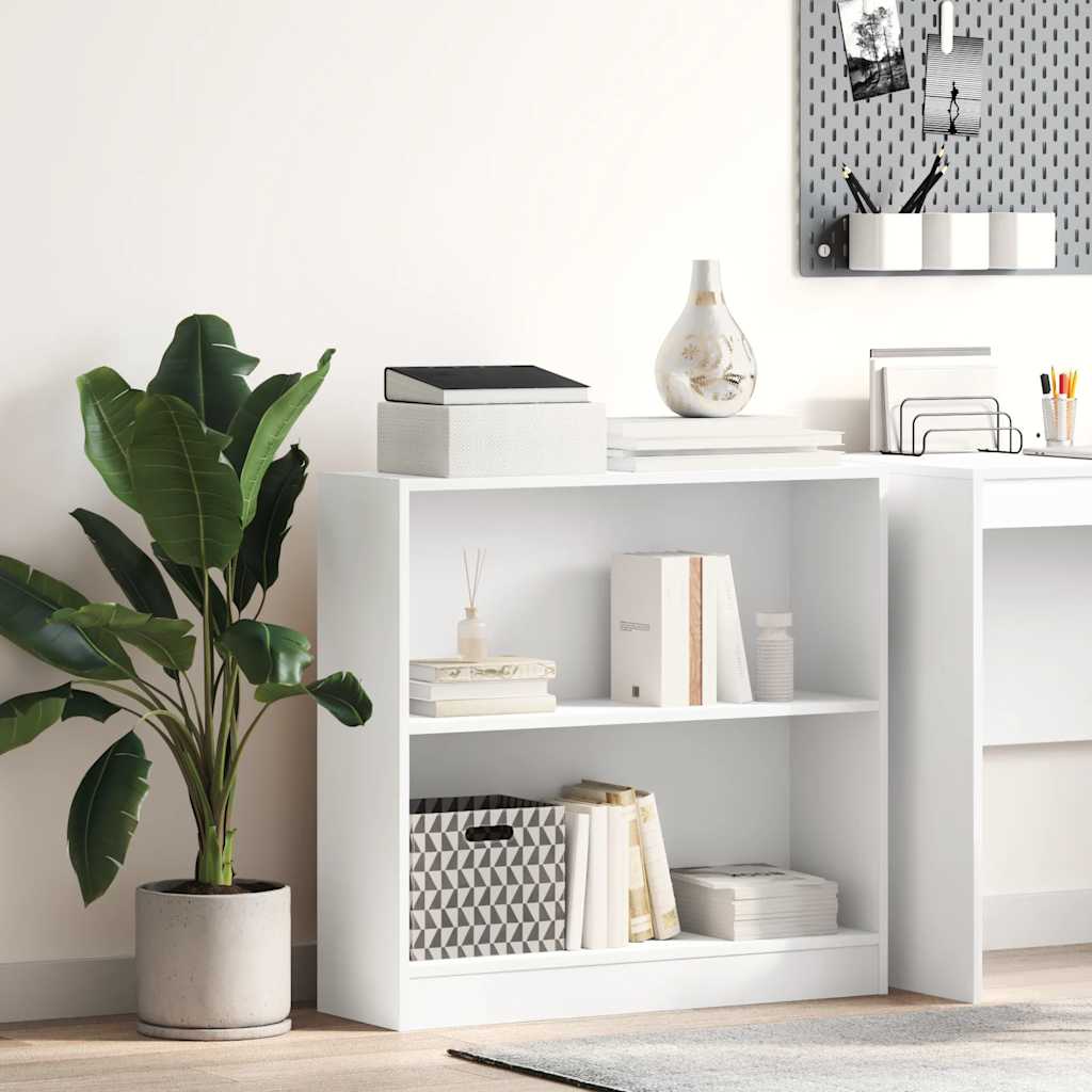 bogreol 80x24x75 cm konstrueret træ hvid