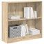 bogreol 80x24x75 cm spånplade sonoma-eg