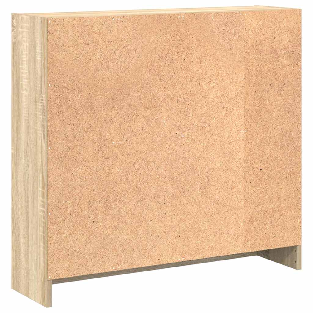 bogreol 80x24x75 cm spånplade sonoma-eg