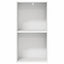 bogreol med 2 hylder 40x30x76,5 cm konstrueret træ hvid