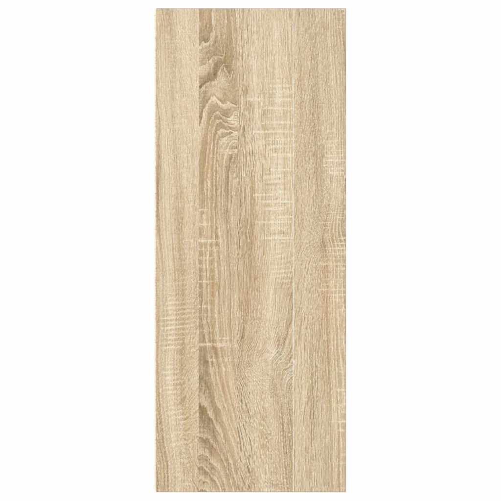 bogreol med 2 hylder 40x30x76,5 cm konstrueret træ sonoma-eg