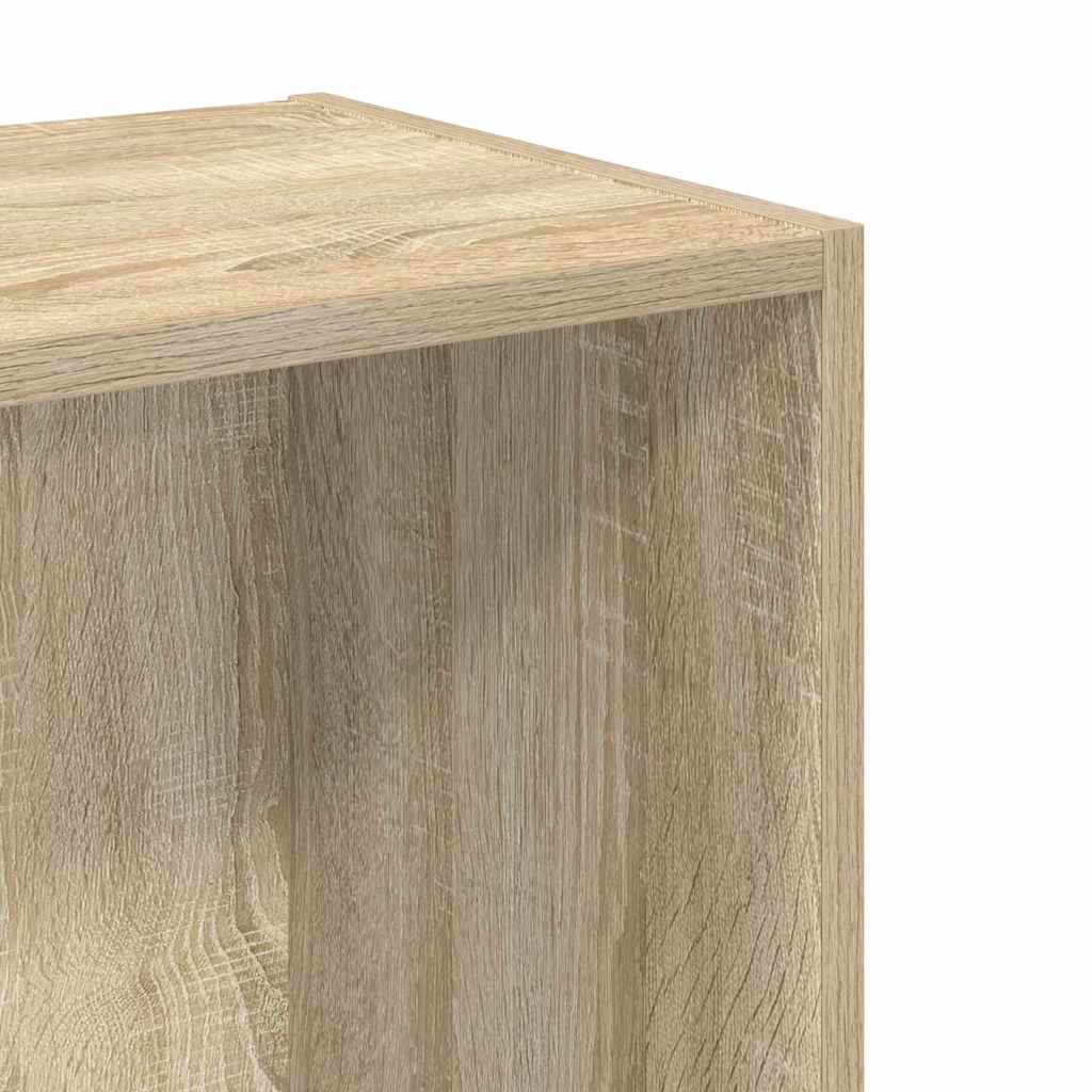 bogreol med 2 hylder 40x30x76,5 cm konstrueret træ sonoma-eg