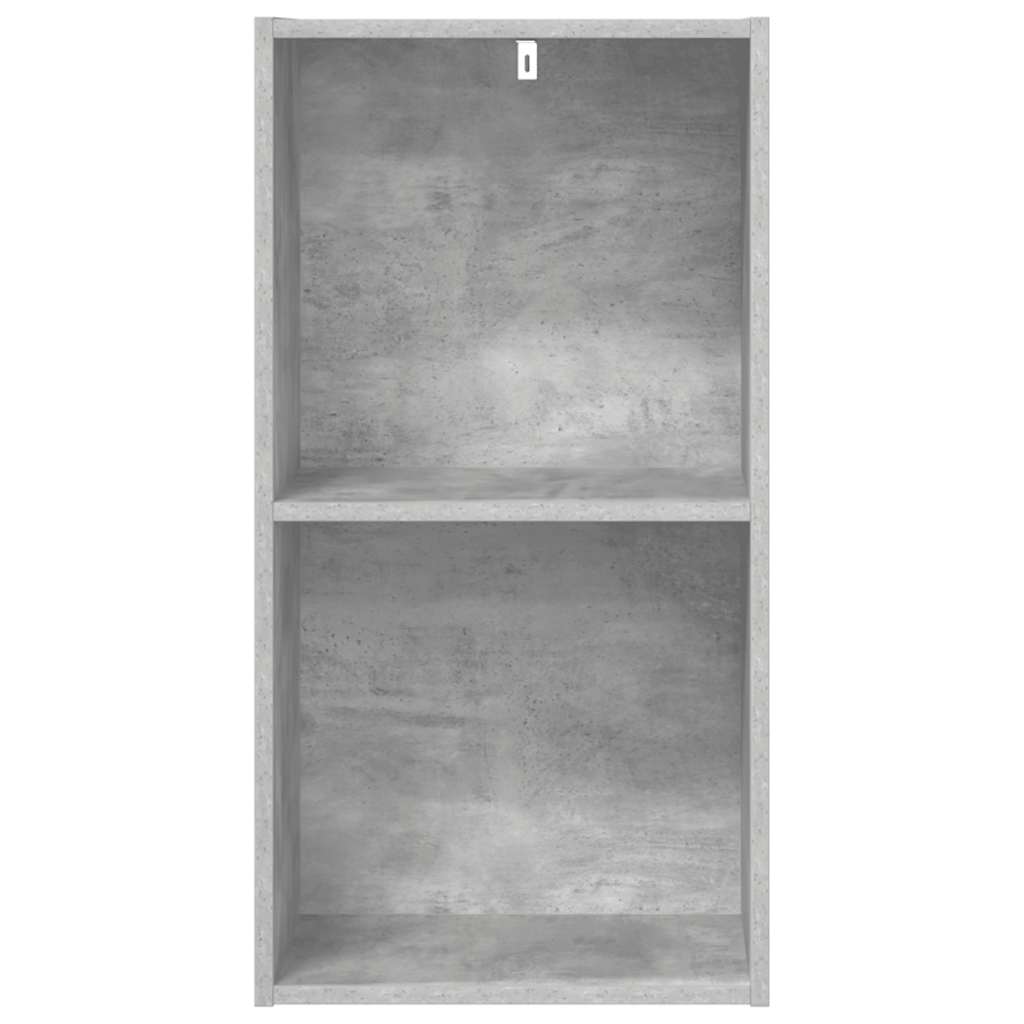 bogreol med 2 hylder 40x30x76,5 cm konstrueret træ betongrå