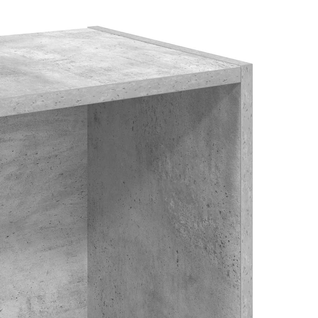 bogreol med 2 hylder 40x30x76,5 cm konstrueret træ betongrå