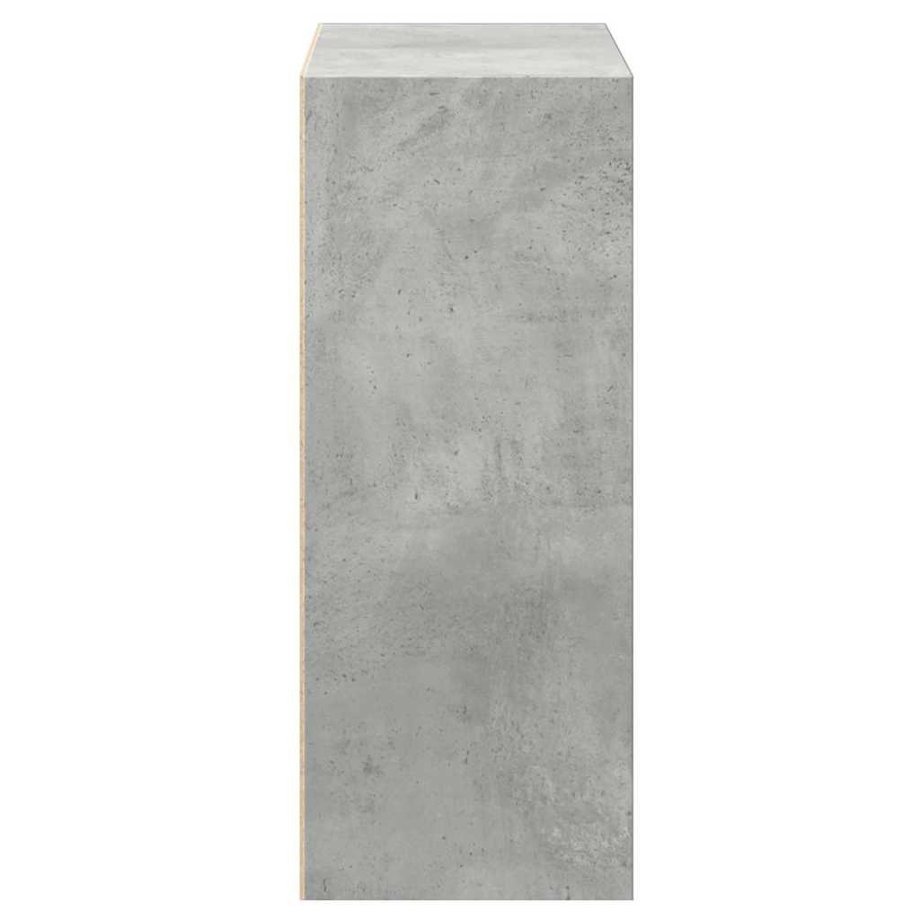 bogreol med 2 hylder 60x30x76,5 cm konstrueret træ betongrå
