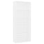 bogreol med 5 hylder 80x30x189 cm konstrueret træ hvid