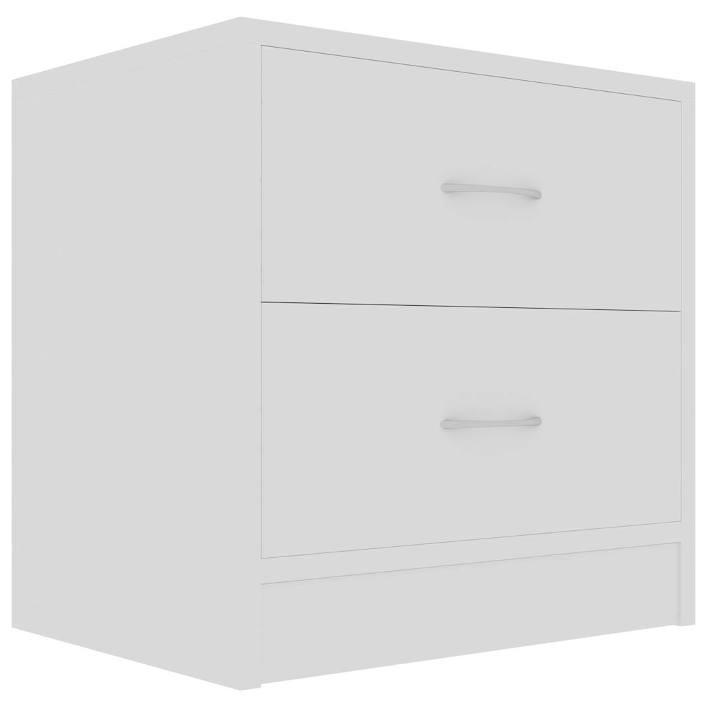 sengeborde 2 stk. 40x30x40 cm konstrueret træ hvid