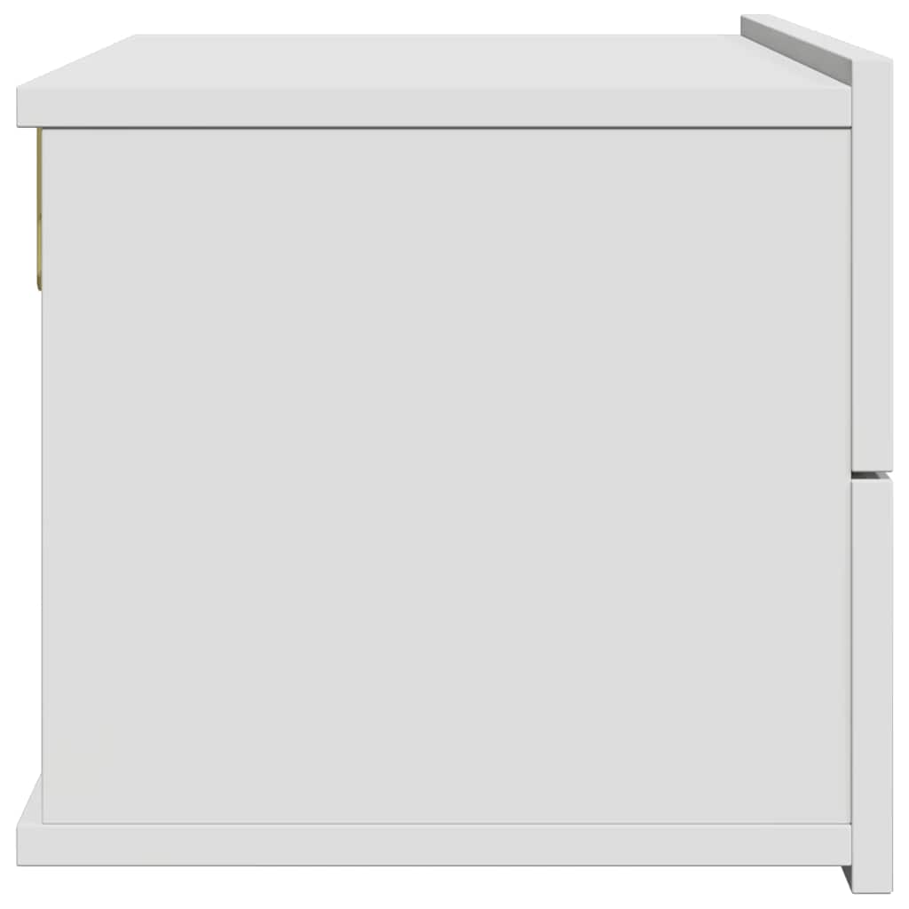 sengebord 40x30x30 cm konstrueret træ hvid