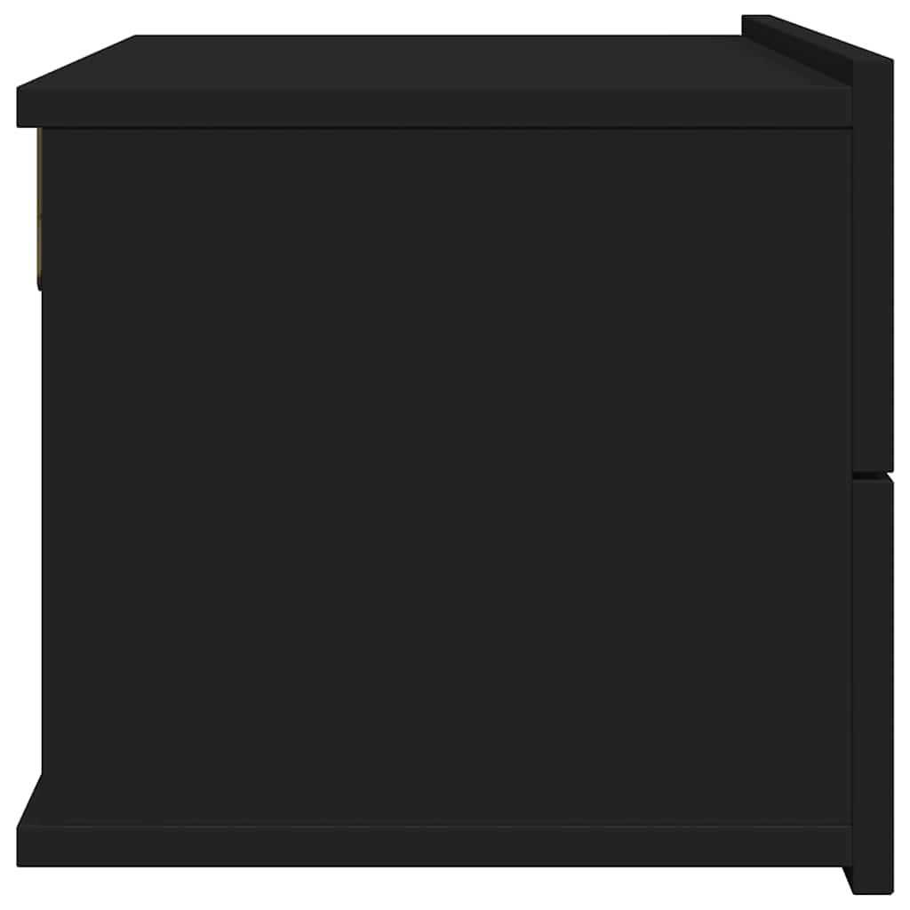 sengebord 40x30x30 cm konstrueret træ sort