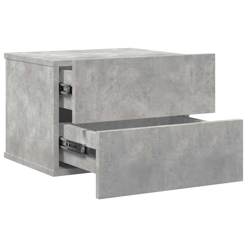 sengebord 40x30x30 cm konstrueret træ betongrå
