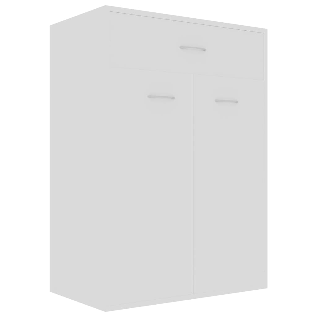 skoskab 60x35,5x84 cm konstrueret træ hvid