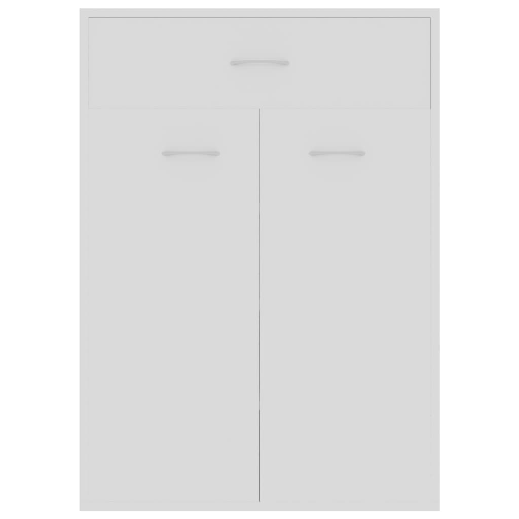 skoskab 60x35,5x84 cm konstrueret træ hvid