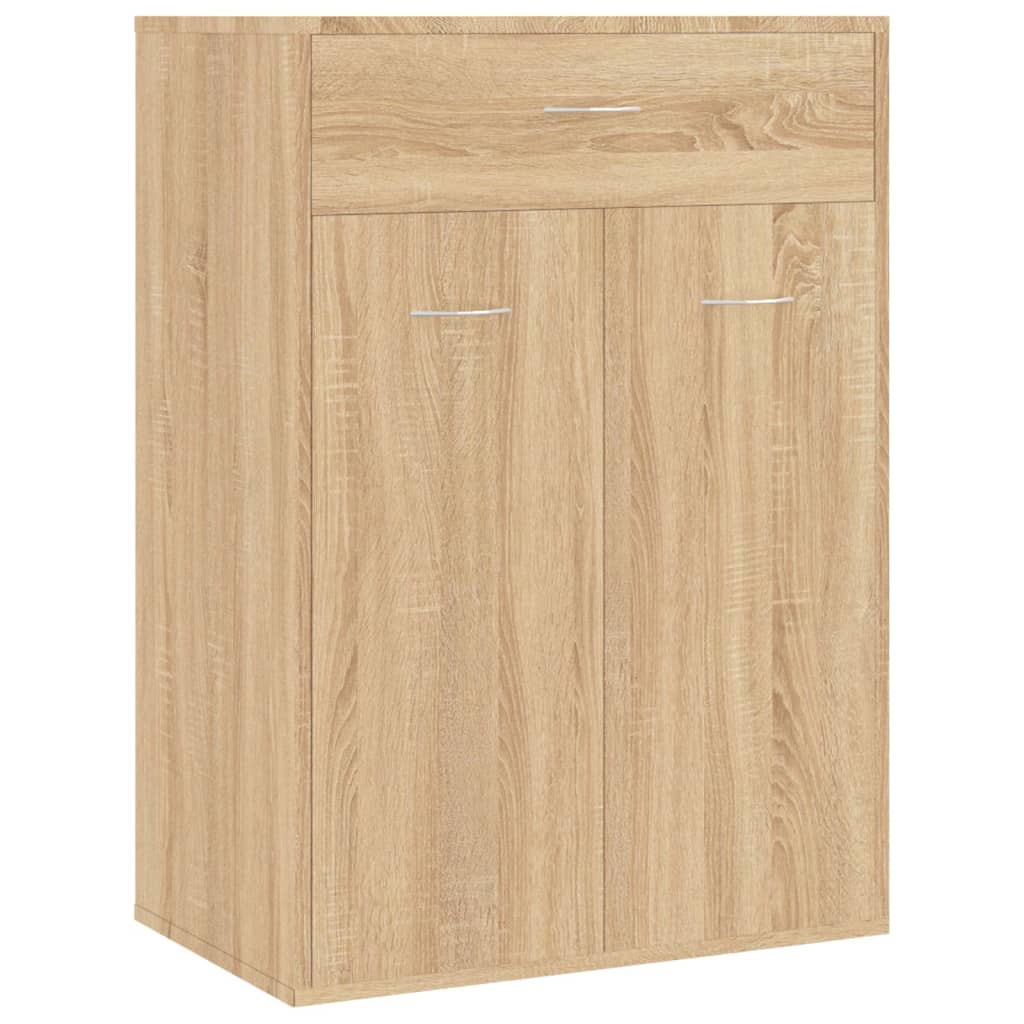skoskab 60x35x84 cm konstrueret træ sonoma-eg