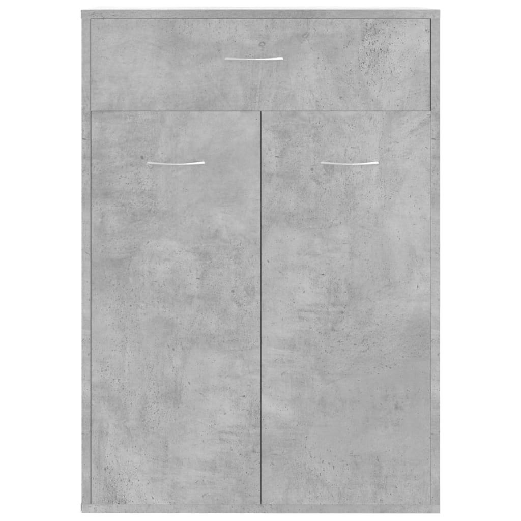 skoskab 60x35x84 cm konstrueret træ betongrå
