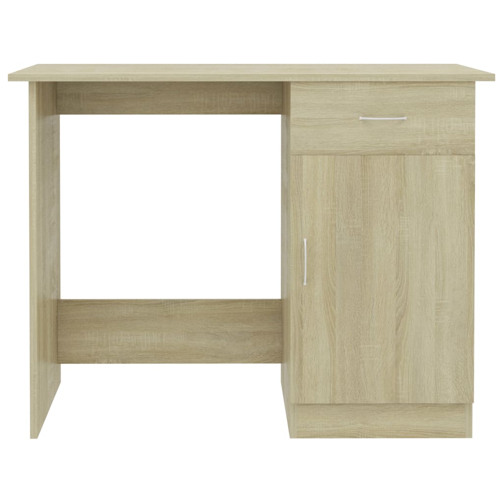 skrivebord 100x50x76 cm konstrueret træ sonoma-eg