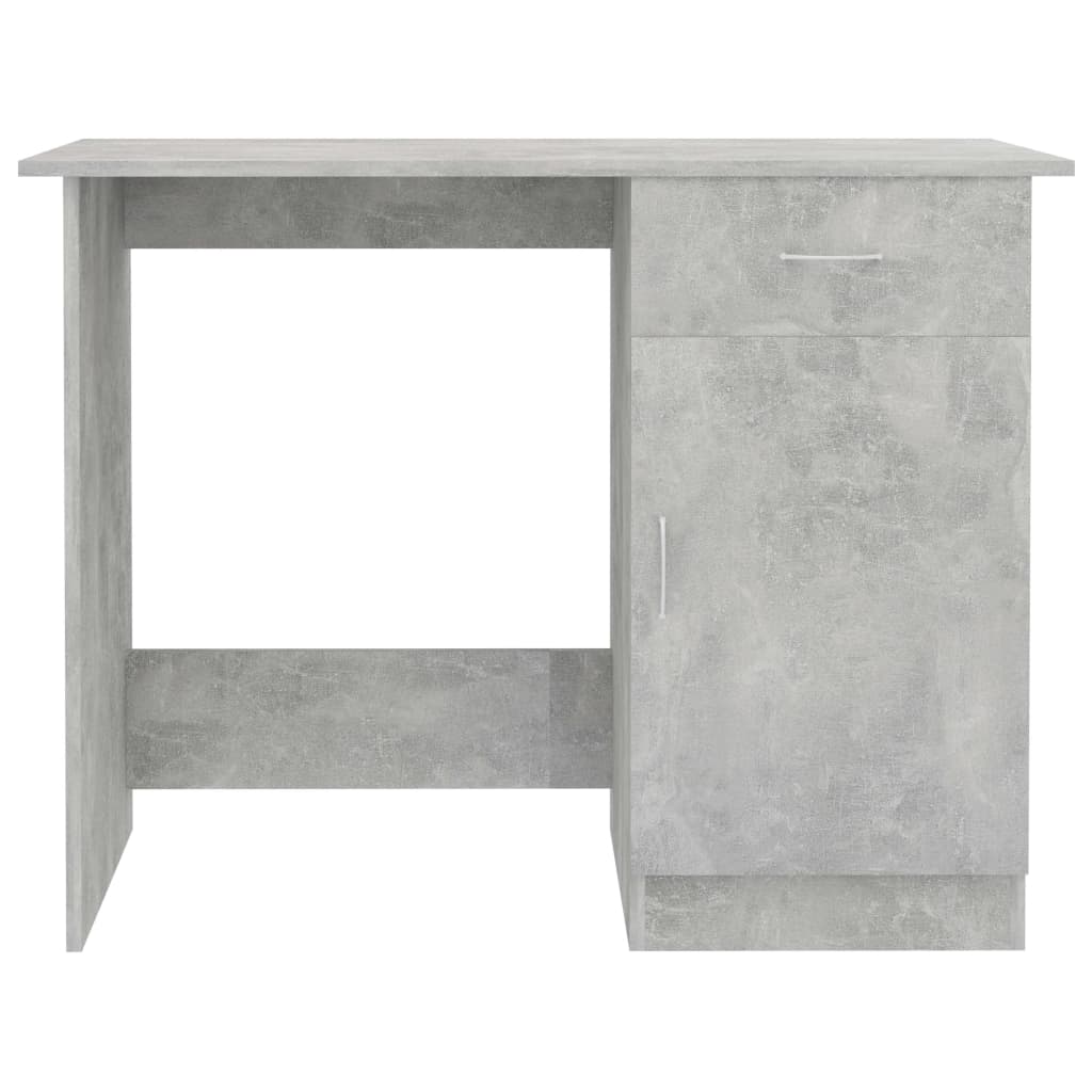 skrivebord 100x50x76 cm konstrueret træ betongrå