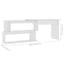 skrivebord til hjørne 200x50x76 cm konstrueret træ hvid