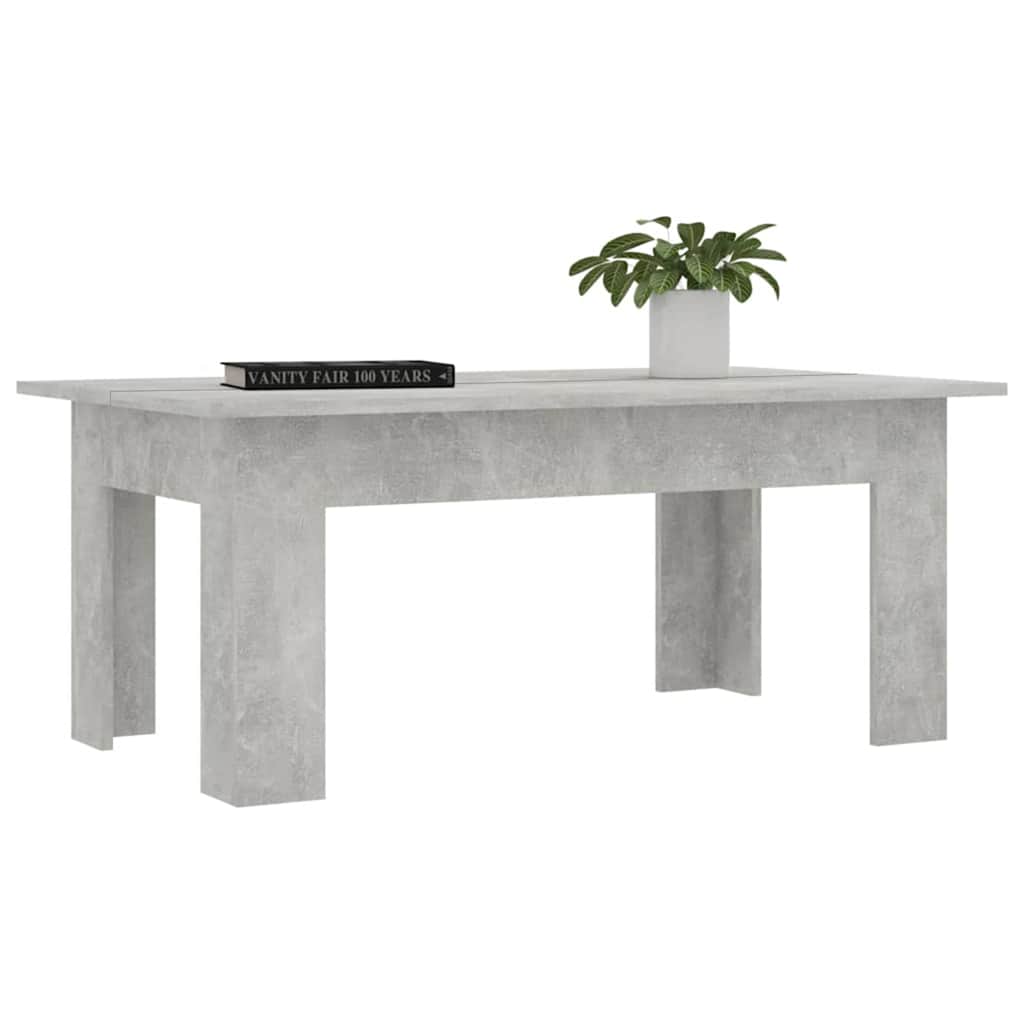 sofabord 100x60x42 cm konstrueret træ betongrå