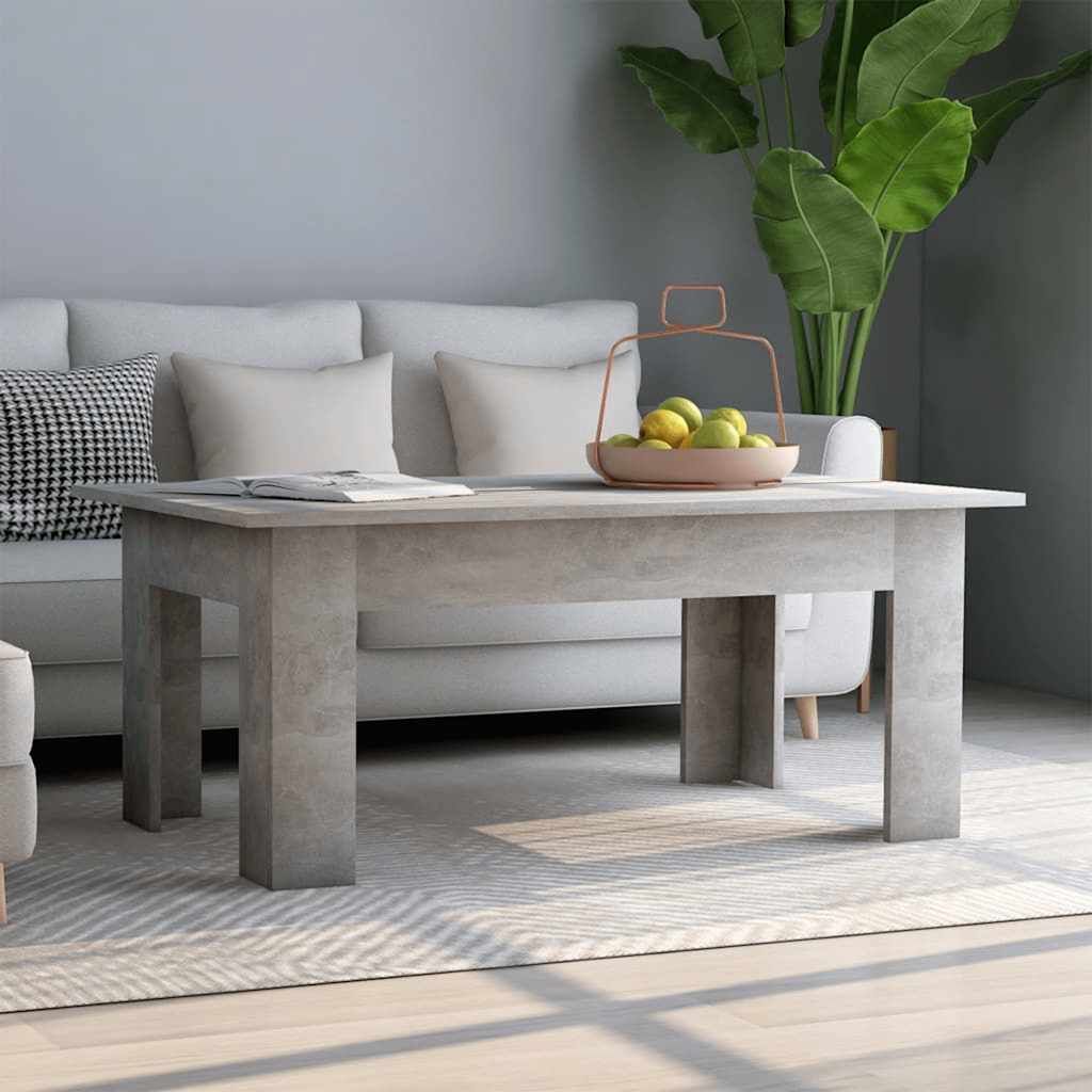 sofabord 100x60x42 cm konstrueret træ betongrå