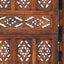 5-panels rumdeler håndskåret 200 x 165 cm massivt mangotræ brun