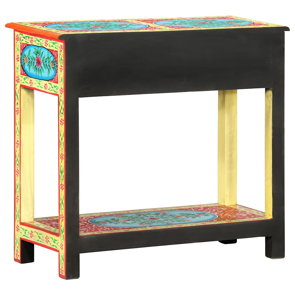 håndmalet konsolbord 80x35x75 cm massivt mangotræ