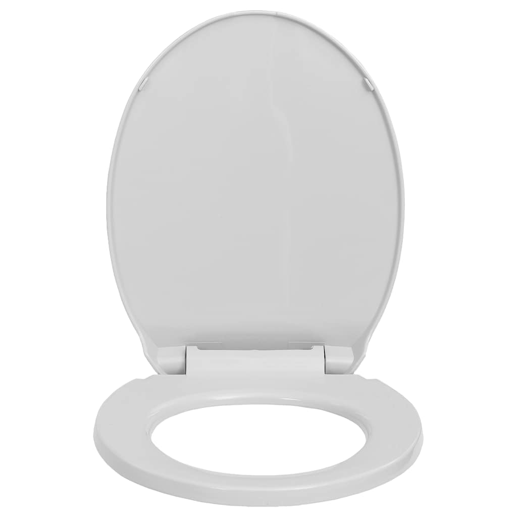 toiletsæde med soft-close oval lysegrå