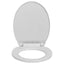 toiletsæde med soft close og quick release-funktion oval lysegrå