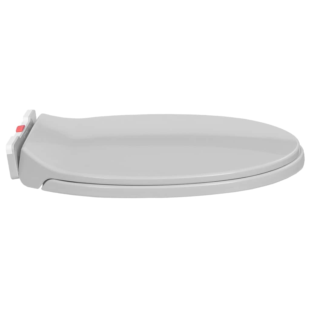 toiletsæde med soft close og quick release-funktion oval lysegrå