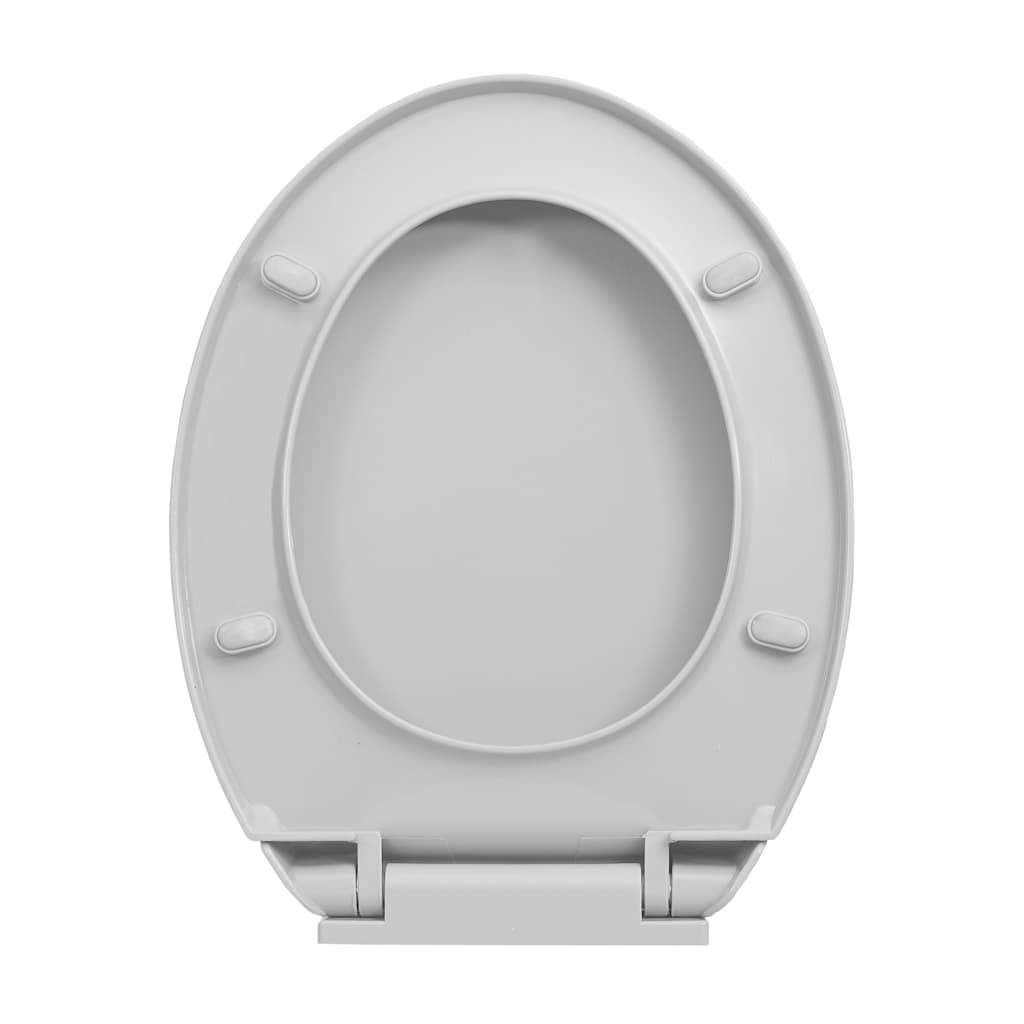 toiletsæde med soft close og quick release-funktion oval lysegrå