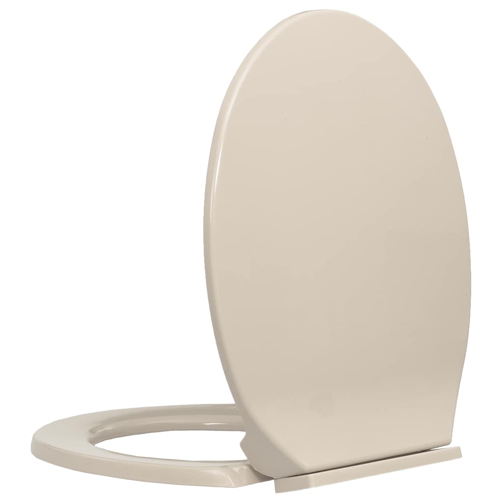 toiletsæde med soft-close oval abrikosfarvet