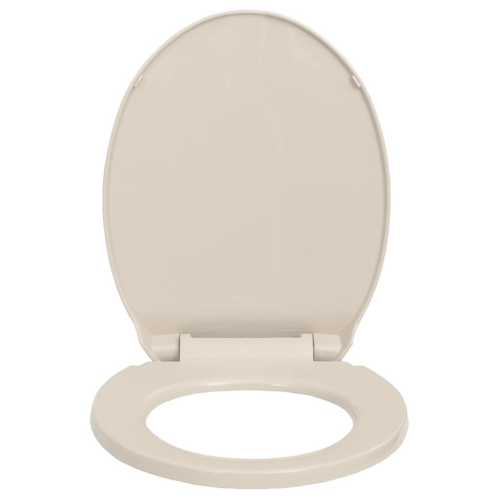 toiletsæde med soft-close oval abrikosfarvet