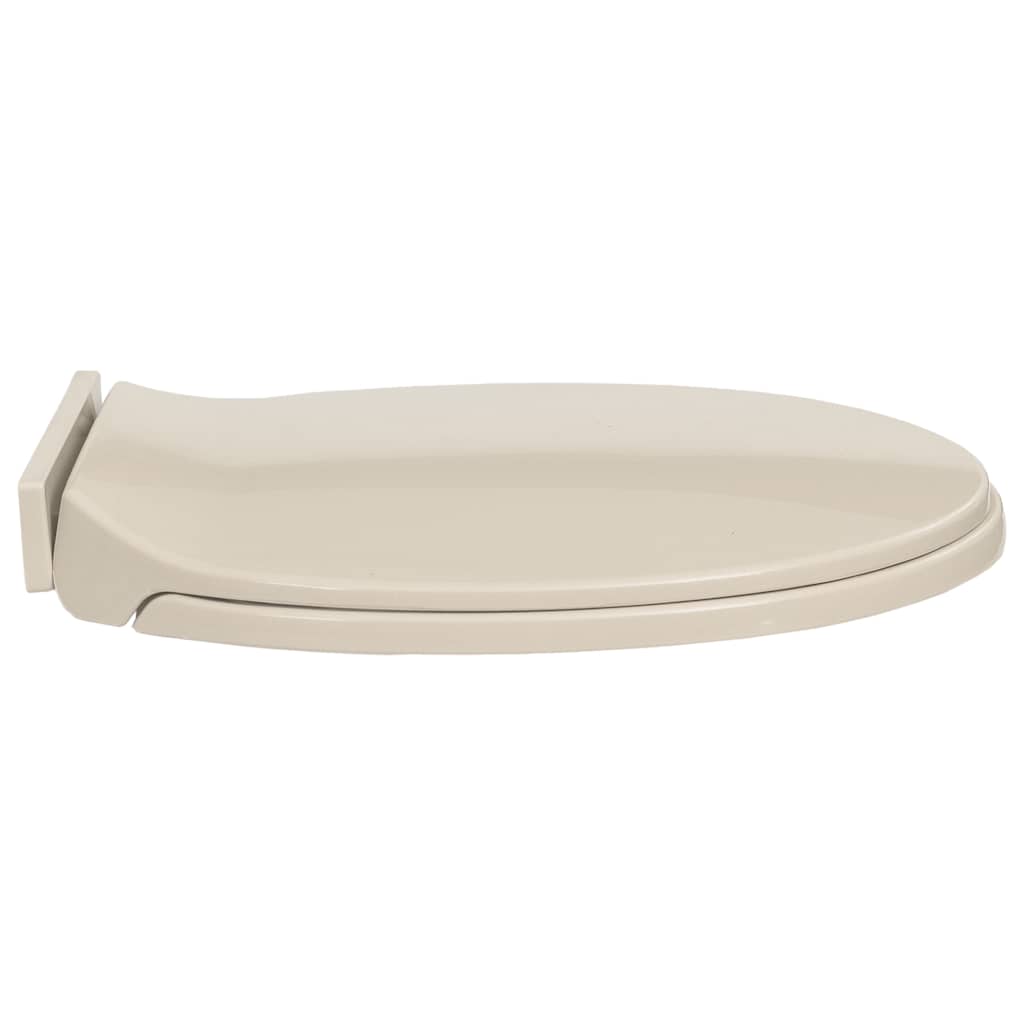 toiletsæde med soft-close oval abrikosfarvet