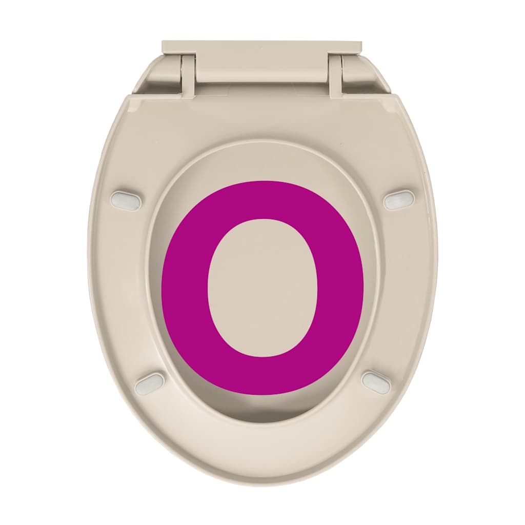 toiletsæde med soft-close oval abrikosfarvet