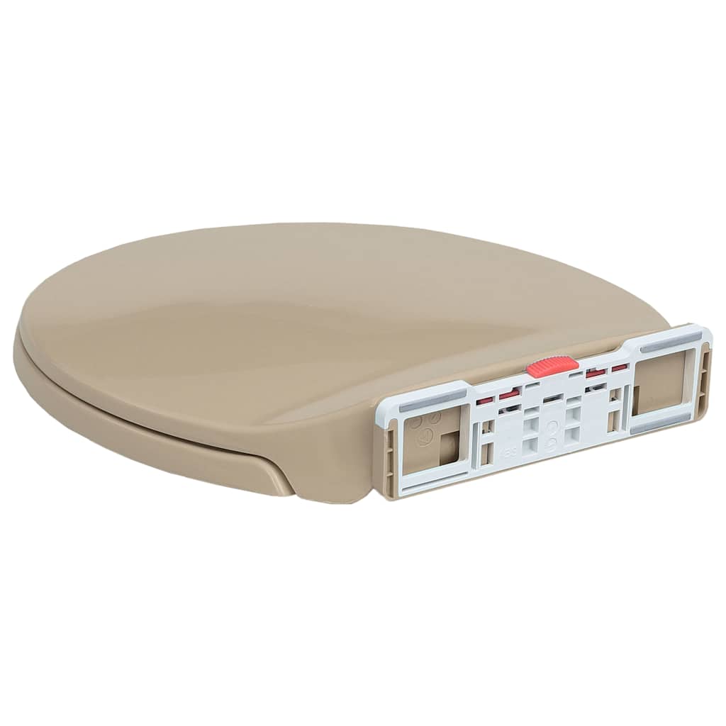 soft close toiletsæde quick release oval beige