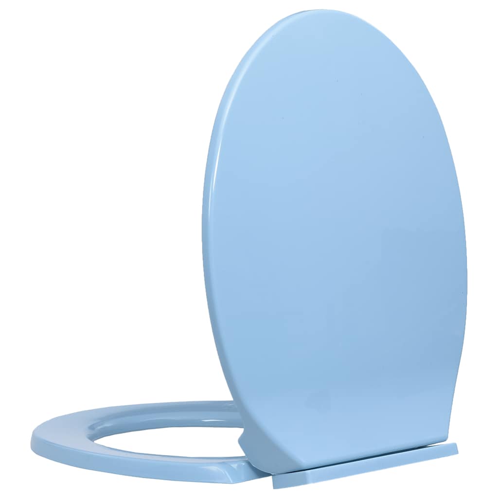 soft close toiletsæde oval blå