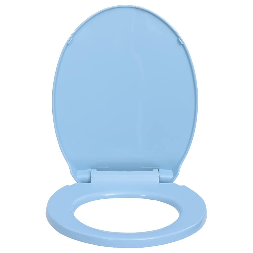 soft close toiletsæde oval blå
