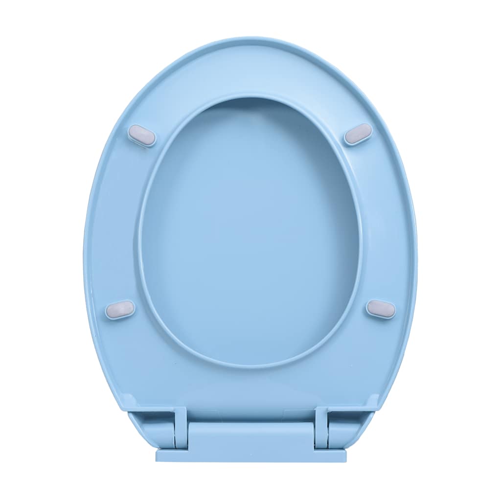soft close toiletsæde oval blå