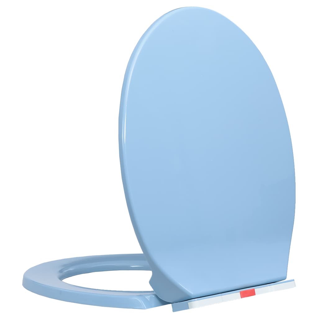 soft close toiletsæde quick release oval blå