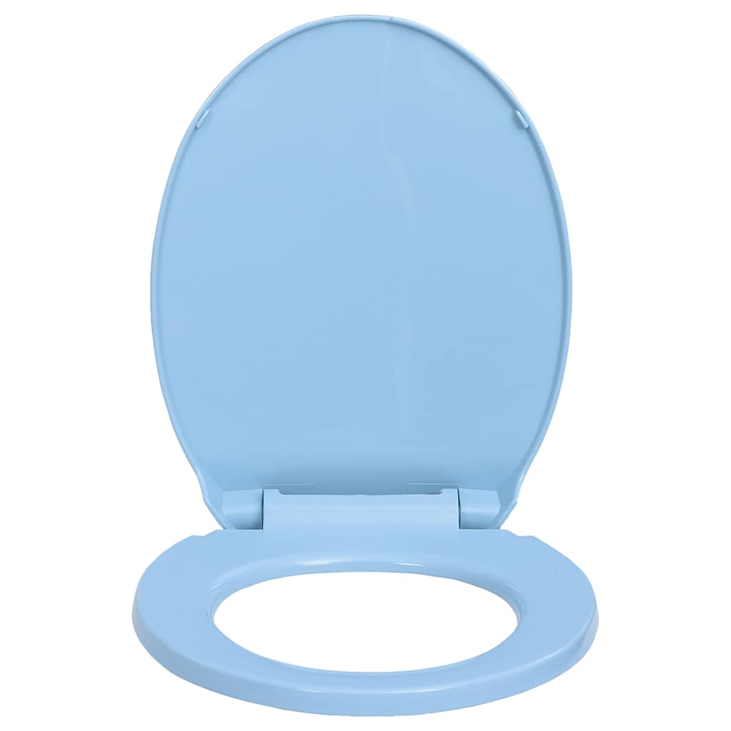 soft close toiletsæde quick release oval blå