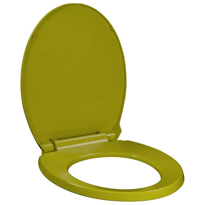toiletsæde med soft-close oval grøn